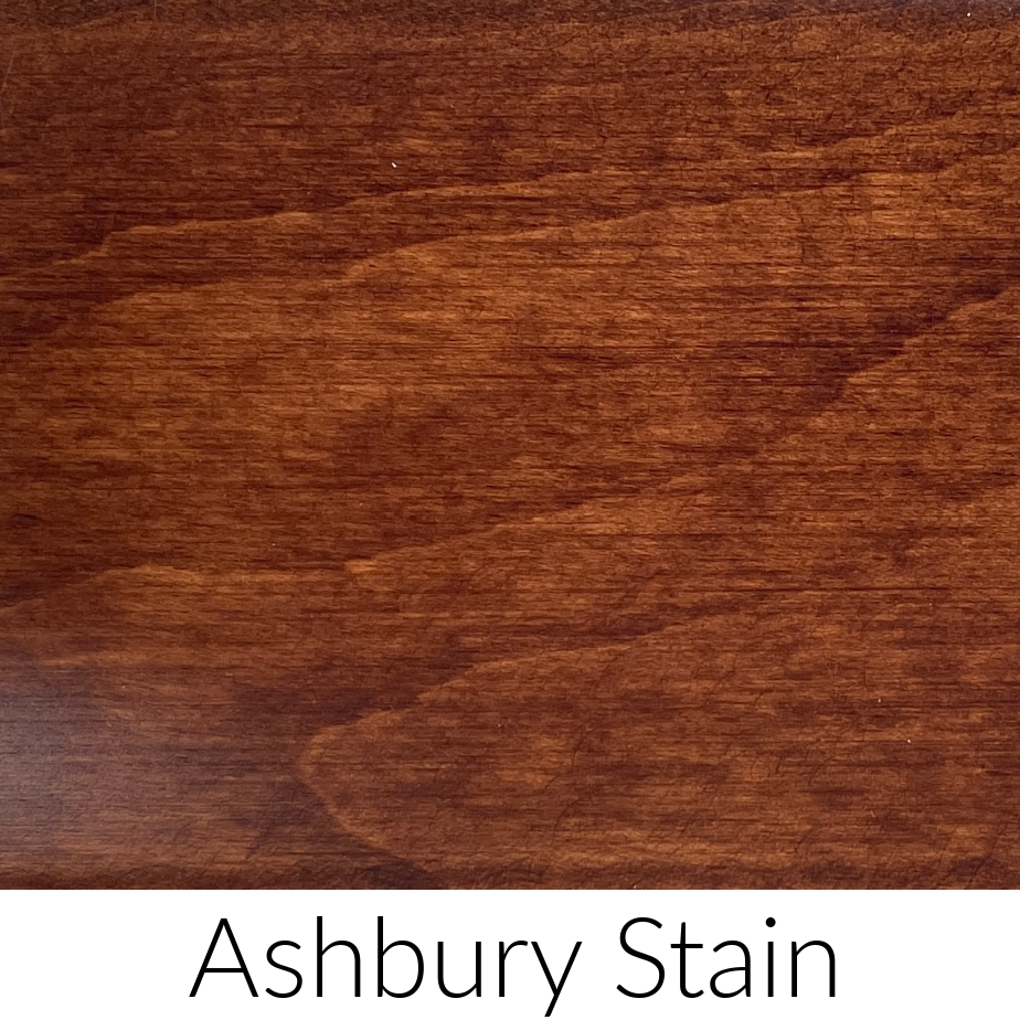 Asbury stain swatch sample for puzzle table