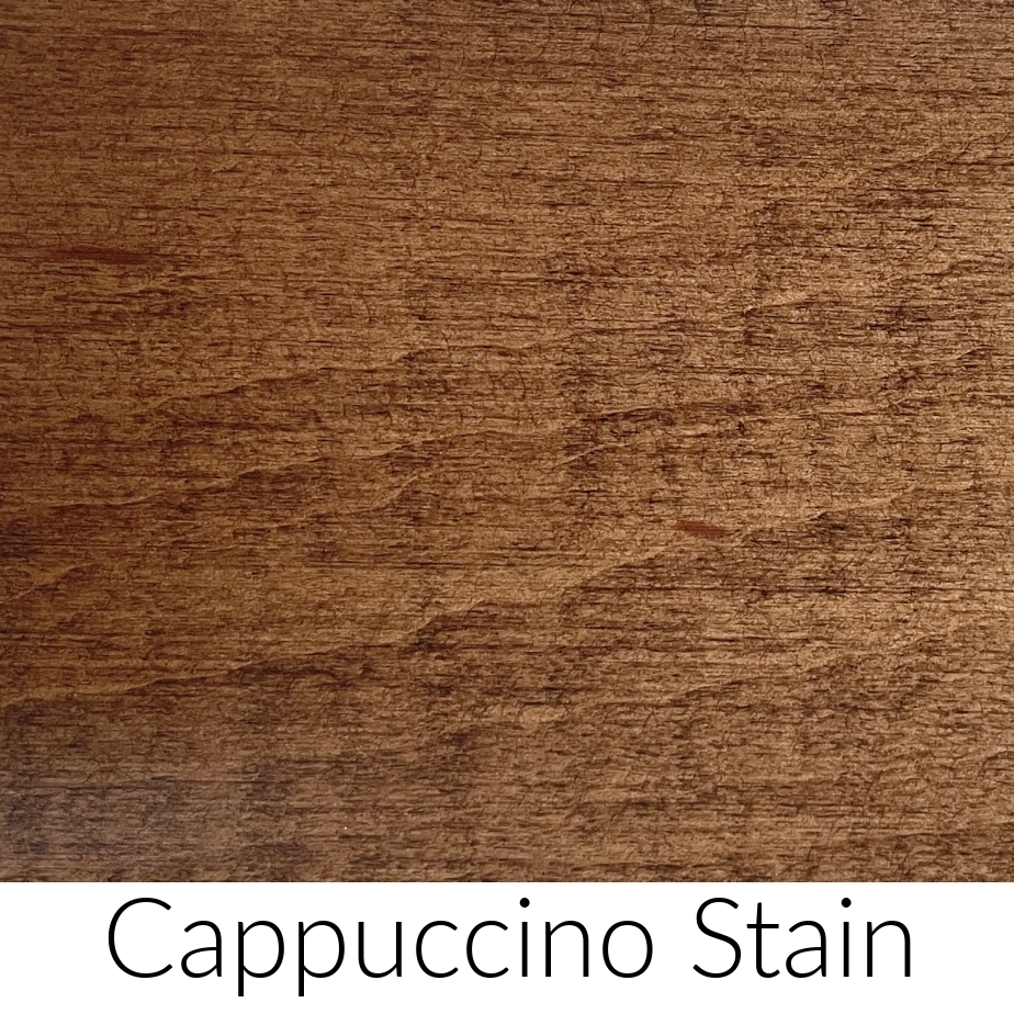 swatch sample for cappuccino stain for jigsaw puzzle table