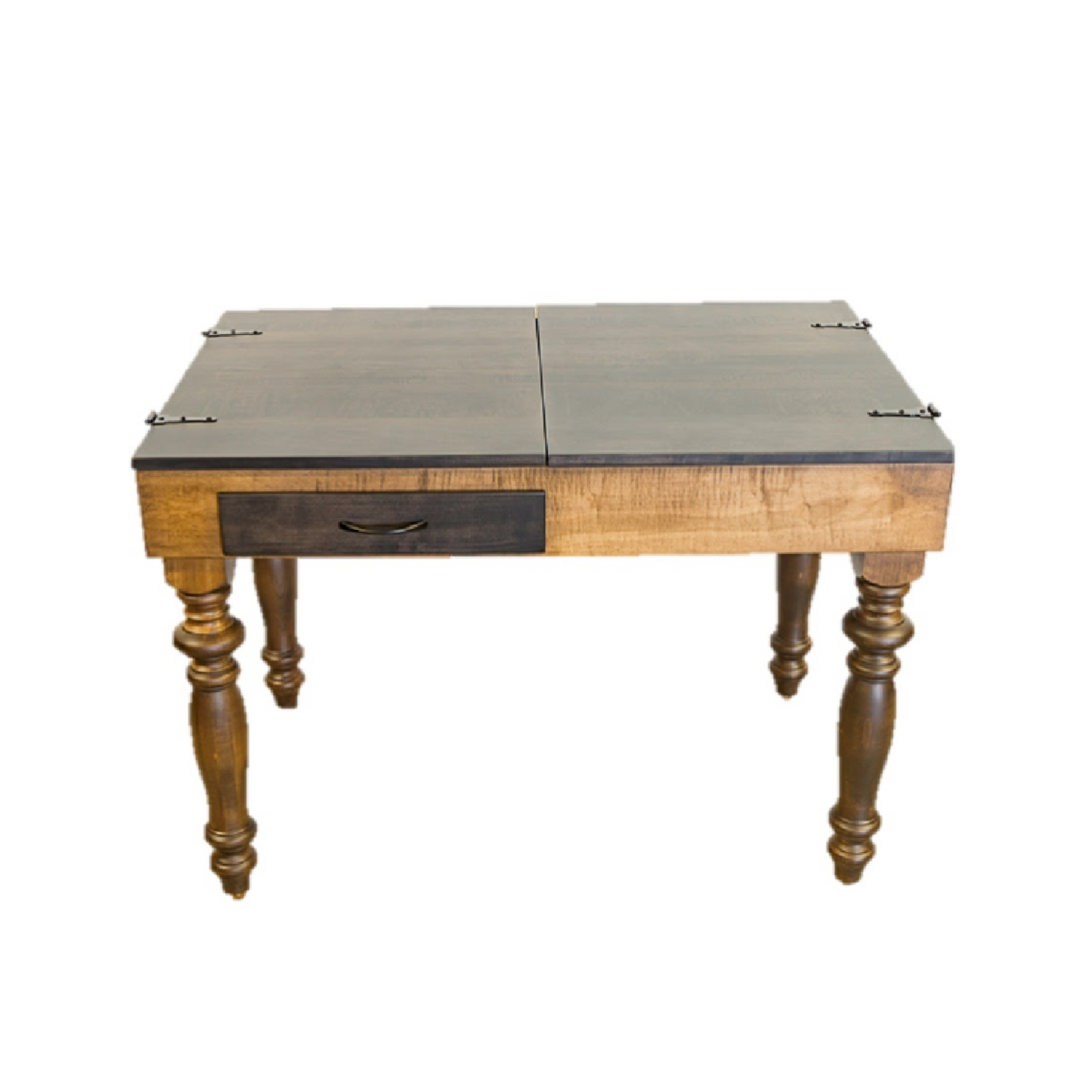 desk jigsaw puzzle table with storage drawers and turned legs