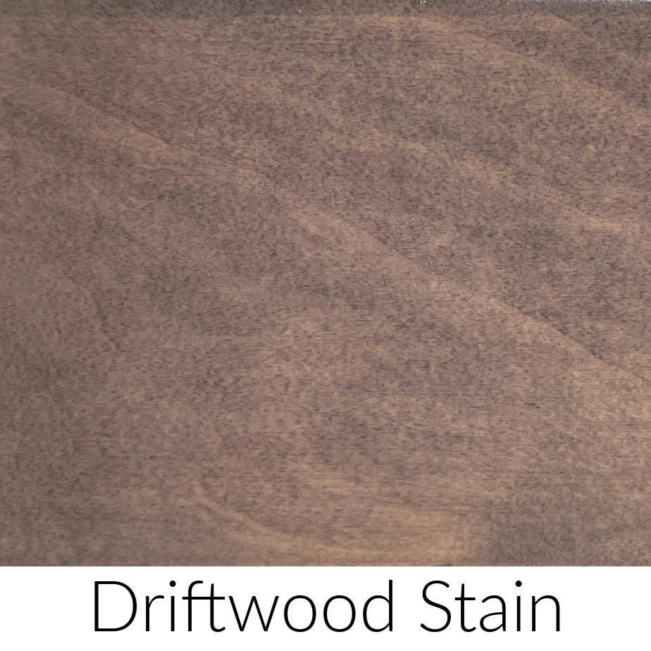 swatch sample for driftwood stain finish for jigsaw puzzle table