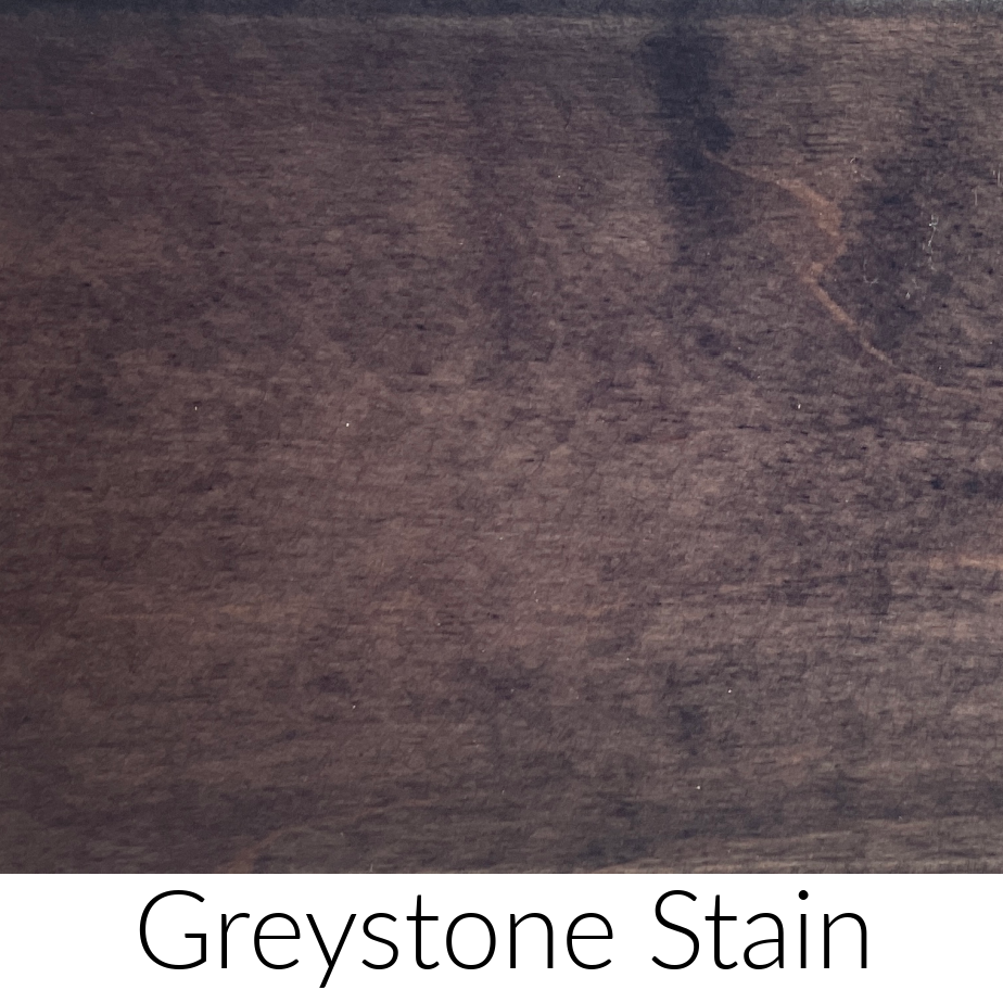 swatch sample for Greystone stain finish for the puzzle table