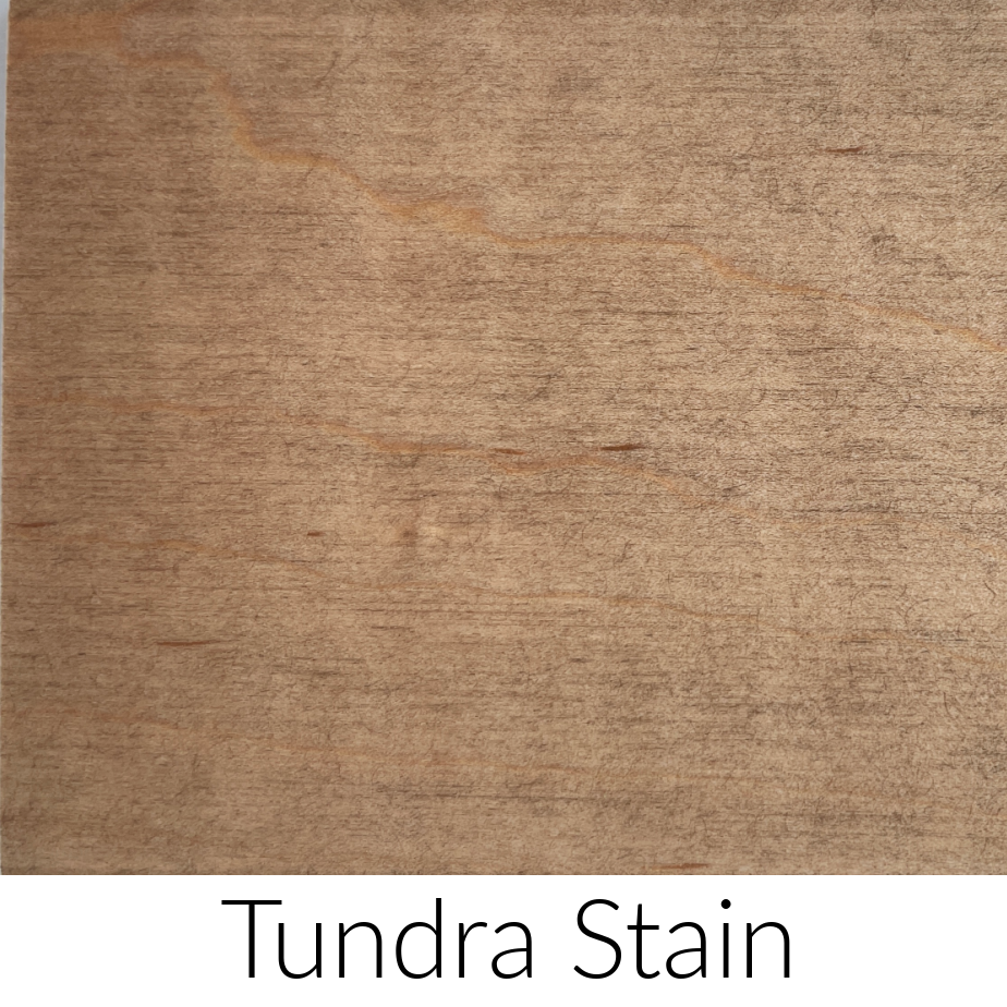 swatch sample for tundra stain finish for the puzzle table