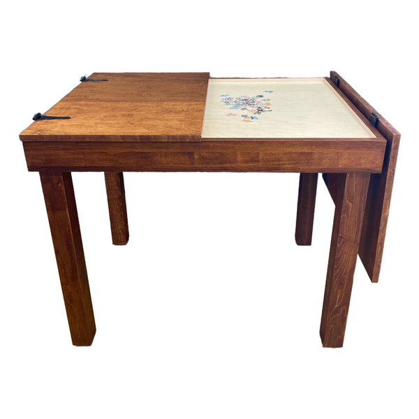 Standard Jigsaw Puzzle Table with split top attached cover