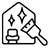 A black and white line icon depicting a magnifying glass over a sparkle, commonly used as a placeholder or category icon.