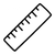 A small plastic ruler with black measurement markings and a white body, shown on a plain white background.
