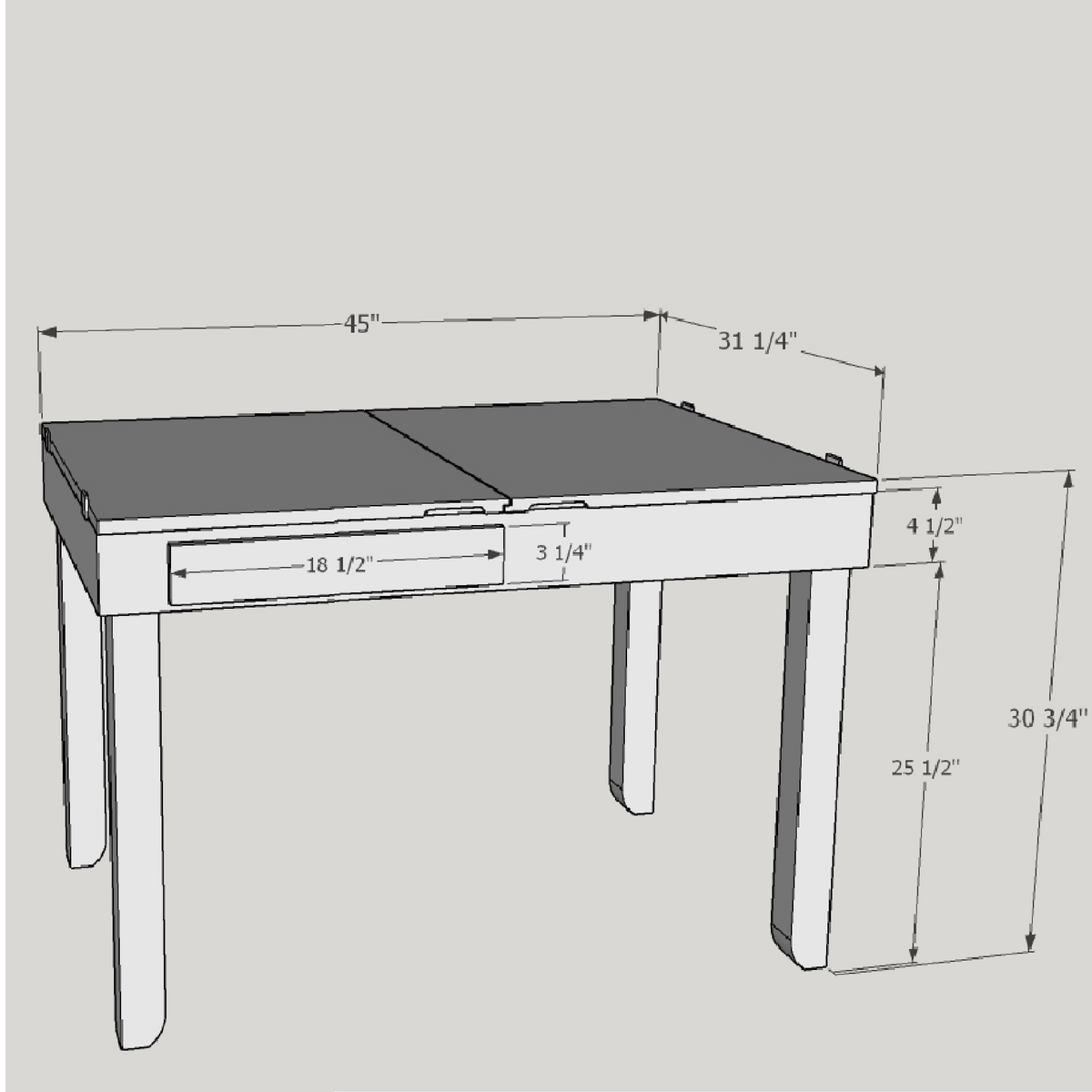 Desk Height semi-Custom Jigsaw Puzzle Table Measurements