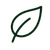 A simple green leaf icon on a light gray background.